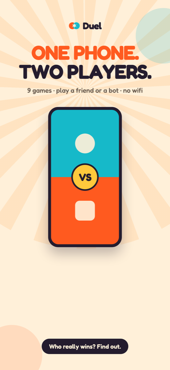 Duel: one phone, two players